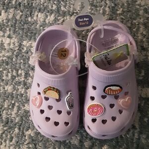 Girls Purple Clogs Size 12